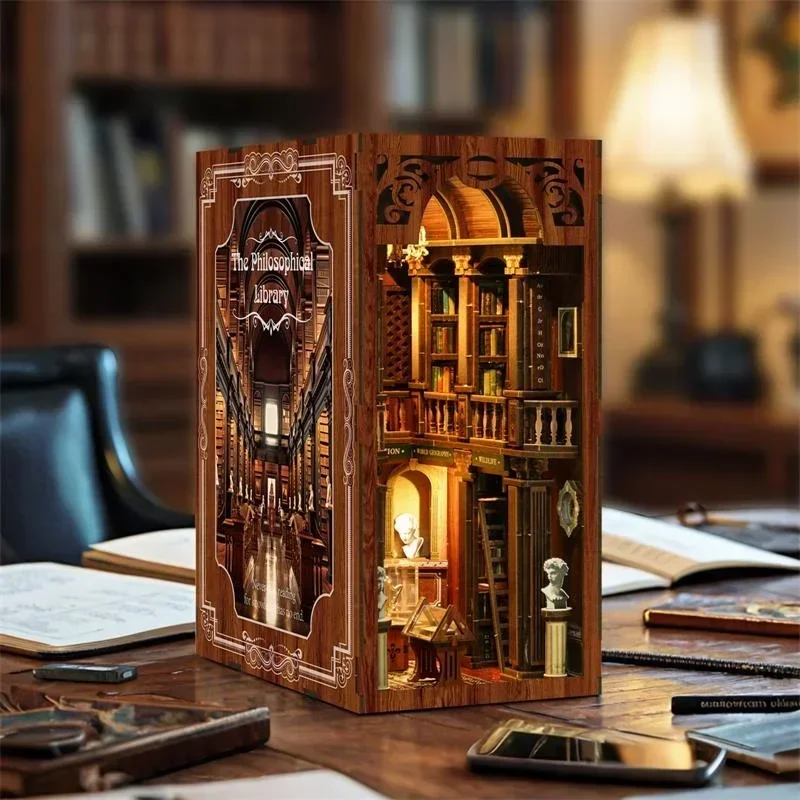De filosofische Library Casa N - Diy Wooden Book Nook Kit Shelf Insert recensie en prijs